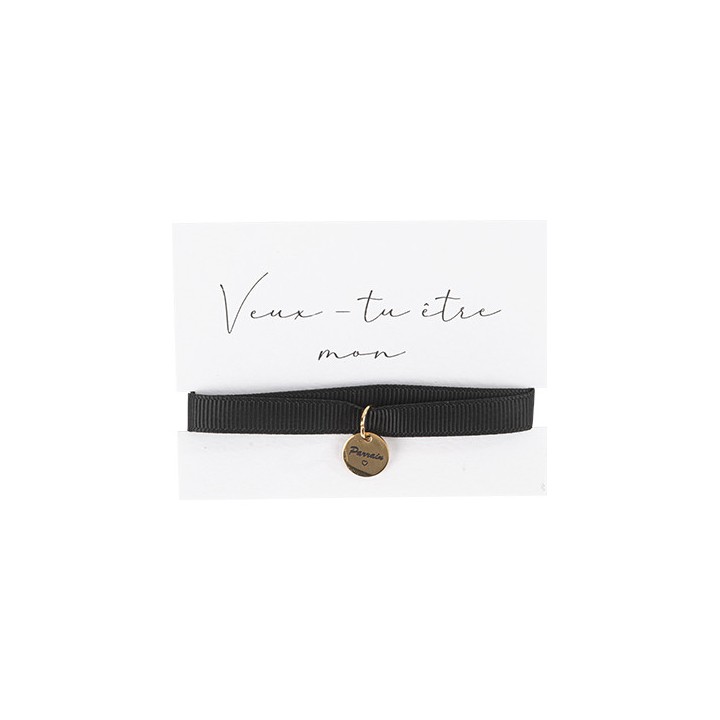 Bracelet medaillon veux tu etre mon parrain ?