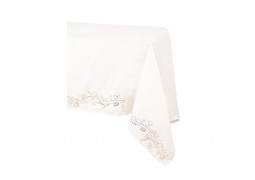 Nappe tissu purete blanc et or