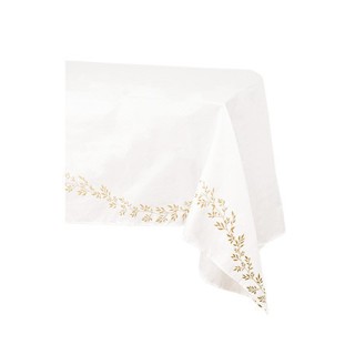 Nappe tissu jolis brins blanc et or