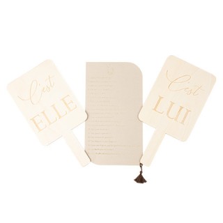 Jeu elle et lui pancarte bois x2