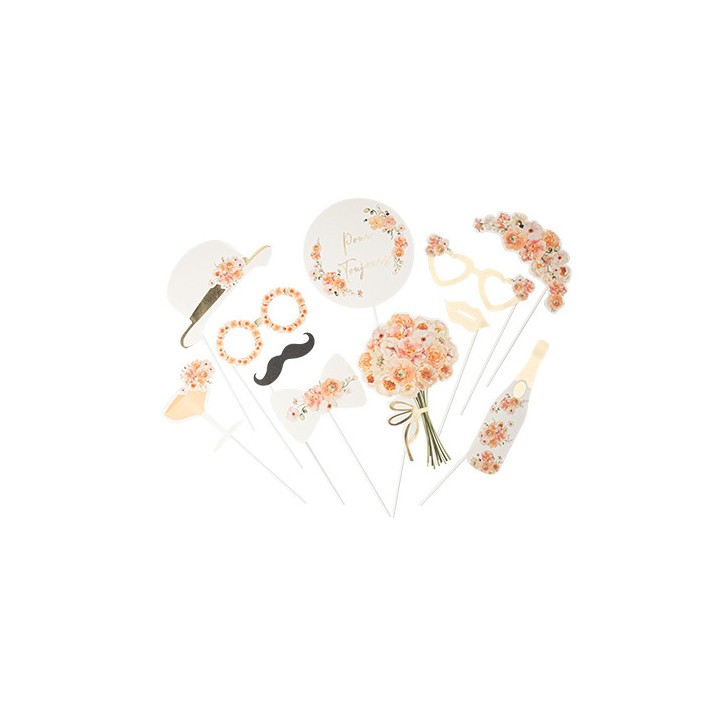 Kit photobooth peachy 11pcs