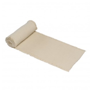 Chemin de table coton authentic blanc casse