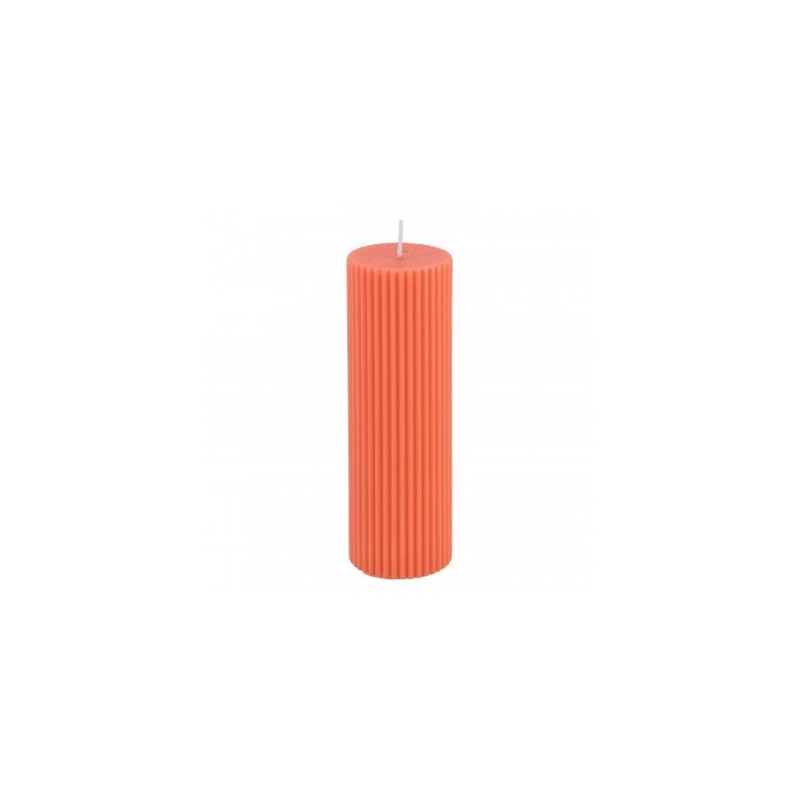 Bougie pilier cannelee tangerine GM