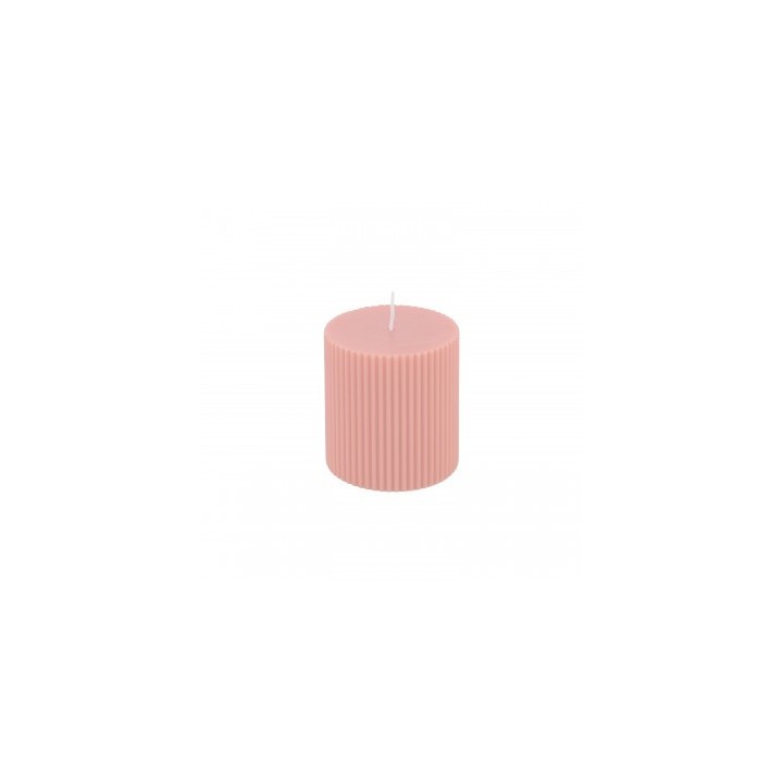 Bougie pilier cannelee rose water PM