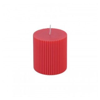 Bougie pilier cannelee pink lady PM