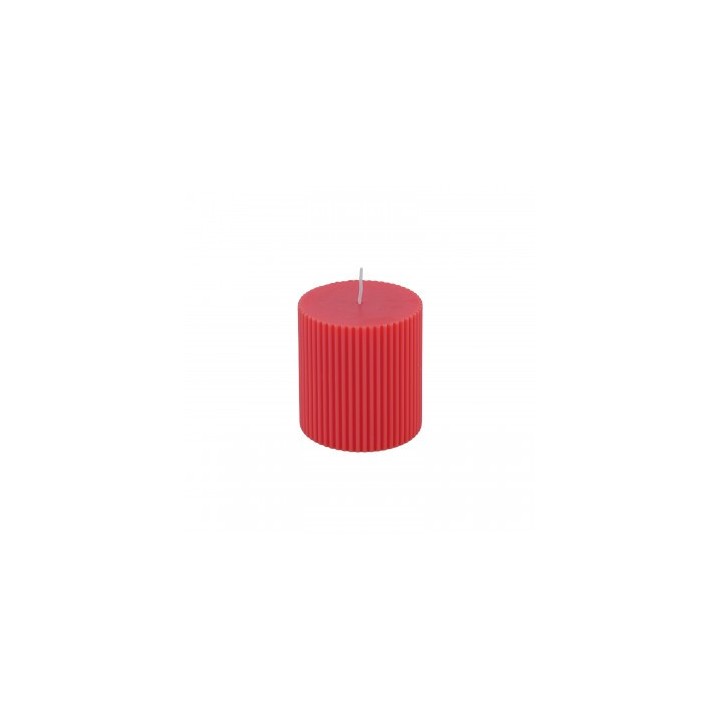 Bougie pilier cannelee pink lady PM