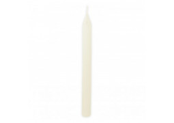 Bougie flambeau cannelee ivoire x2