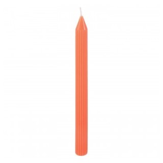 Bougie flambeau cannelee tangerine x2