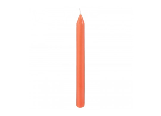 Bougie flambeau cannelee tangerine x2