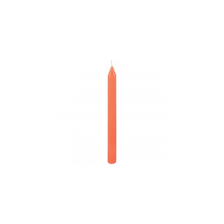 Bougie flambeau cannelee tangerine x2