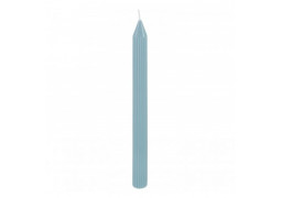 Bougie flambeau cannelee bleu pastel x2