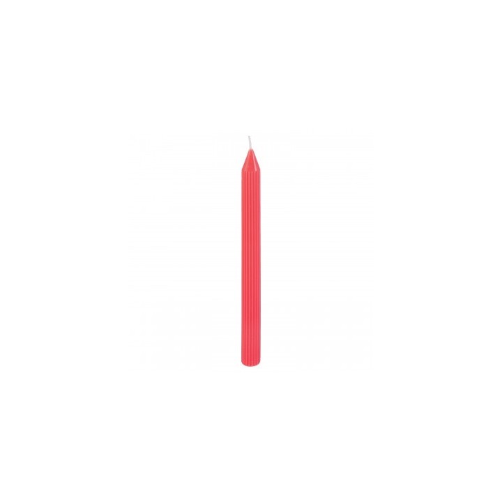 Bougie flambeau cannelee pink lady x2