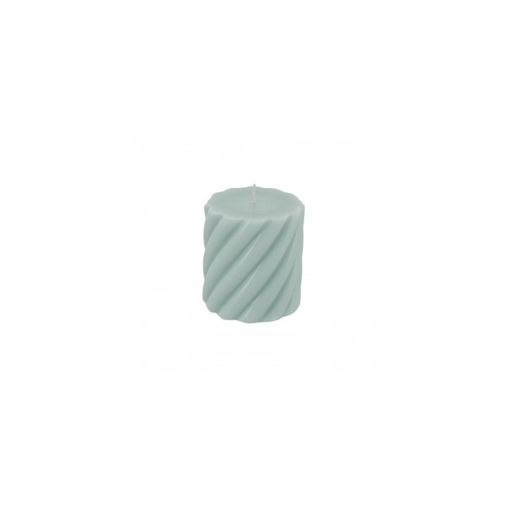 Bougie pilier torsadee vert sauge PM
