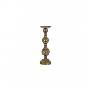 Chandelier metal dore effet vieilli