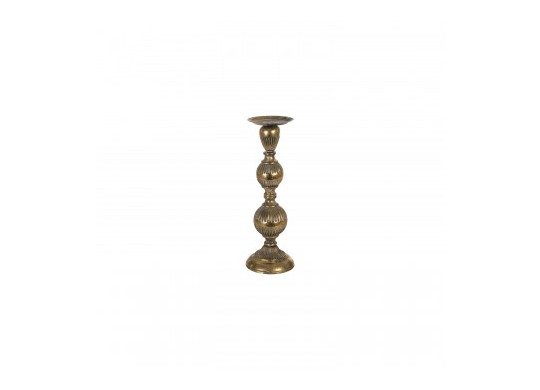 Chandelier metal dore effet vieilli