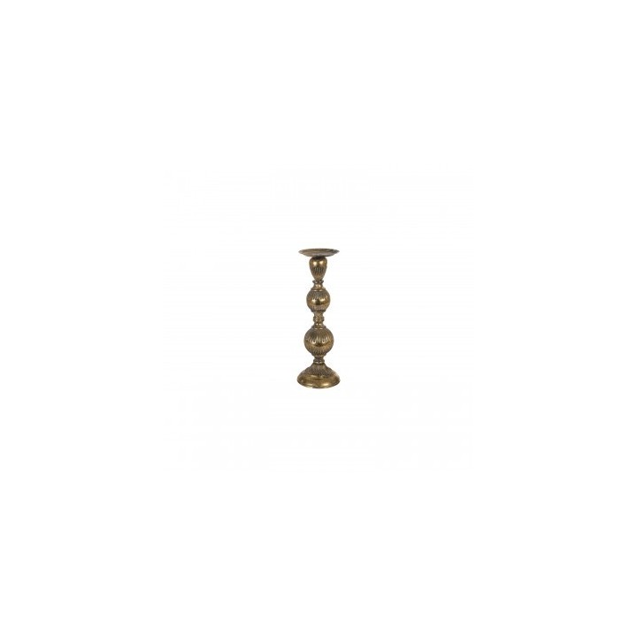 Chandelier metal dore effet vieilli