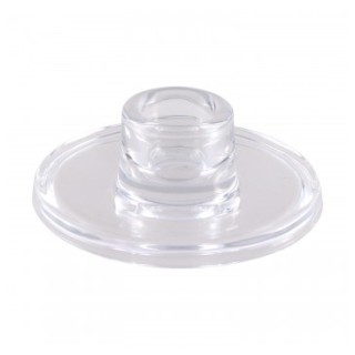 Bougeoir flambeau rond transparent