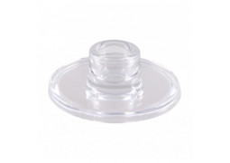 Bougeoir flambeau rond transparent