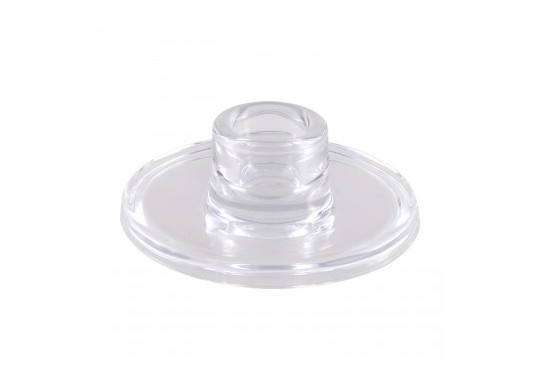 Bougeoir flambeau rond transparent