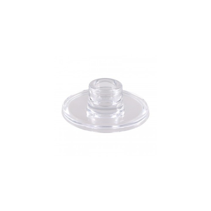 Bougeoir flambeau rond transparent