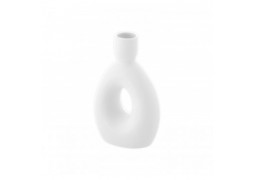 Bougeoir chandelier ceramique rond blanc
