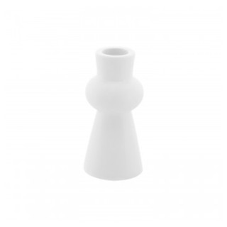 Bougeoir chandelier ceramique haut blanc
