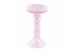 Porte bougie verre rose macarena GM