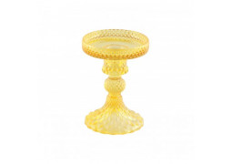 Porte bougie verre jaune macarena PM