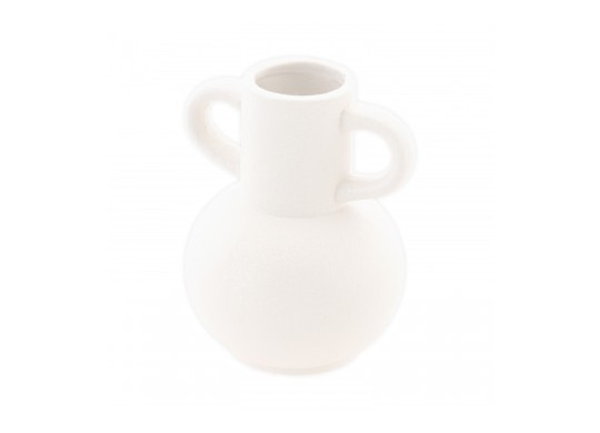 Vase ceramique amphore blanc
