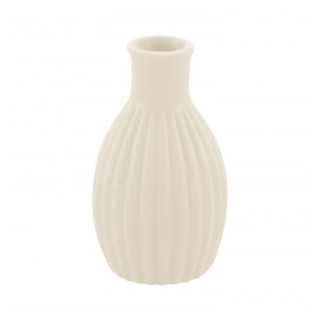 Vase ceramique strie nude