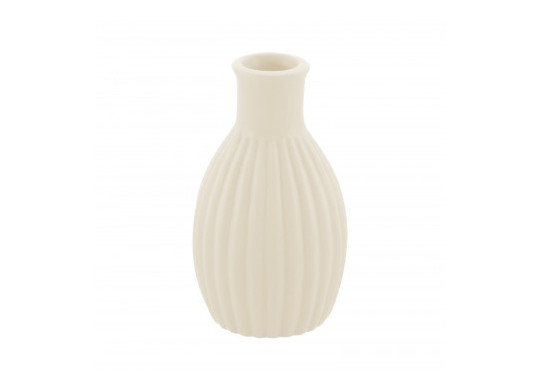 Vase ceramique strie nude