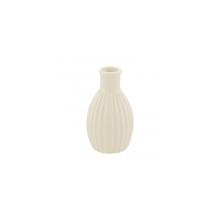 Vase ceramique strie nude
