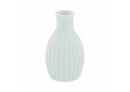 Vase ceramique strie vert sauge