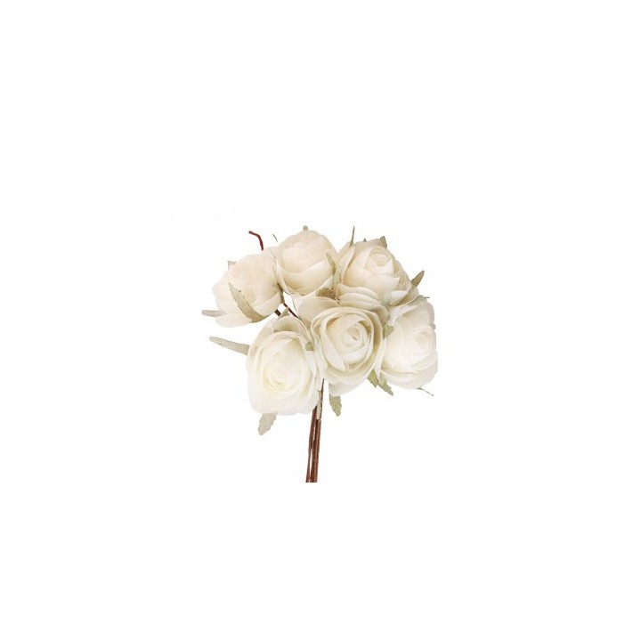 Bouquet 6 renonclues ivoires