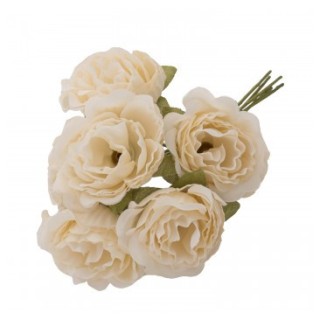 Bouquet 6 pivoines blanches
