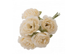 Bouquet 6 pivoines blanches