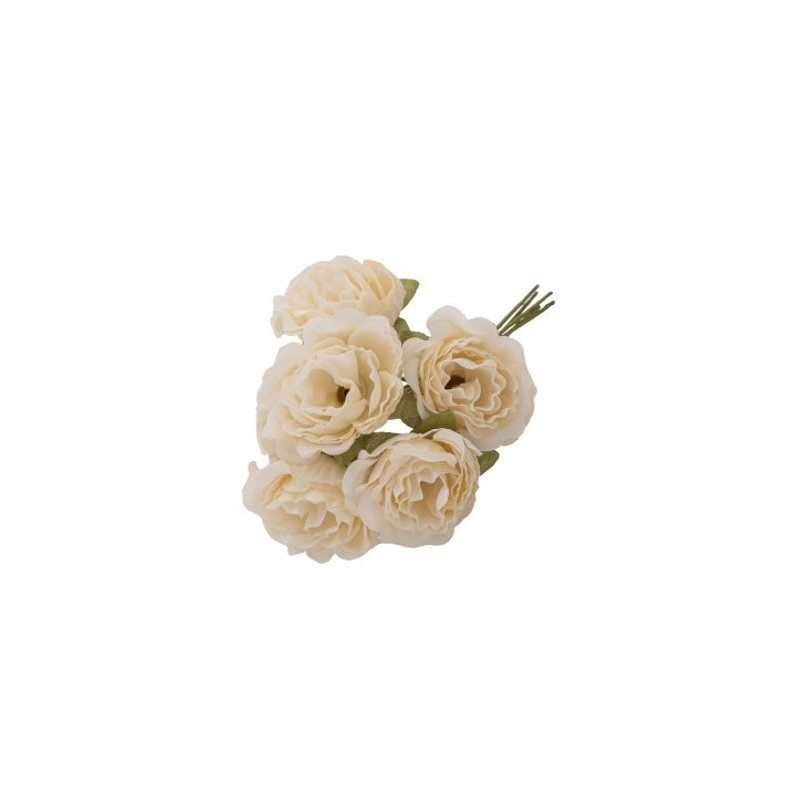 Bouquet 6 pivoines blanches