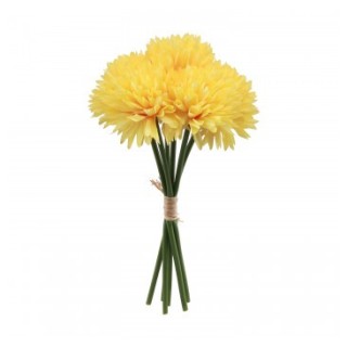 Bouquet dahlias jaunes 6 tiges