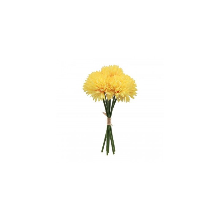 Bouquet dahlias jaunes 6 tiges