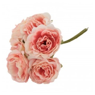 Bouquet 6 pivoines vieux rose