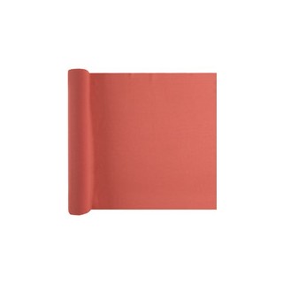 Chemin de table crepe terracotta