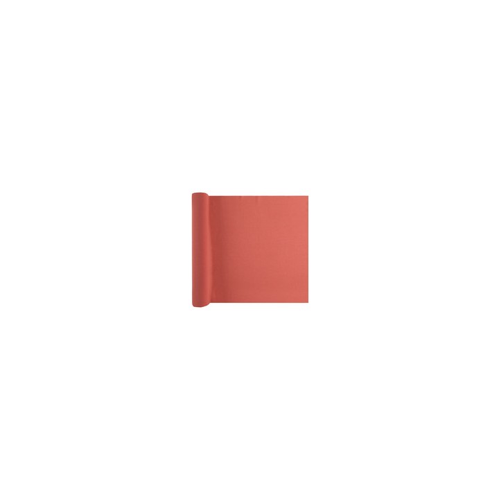 Chemin de table crepe terracotta