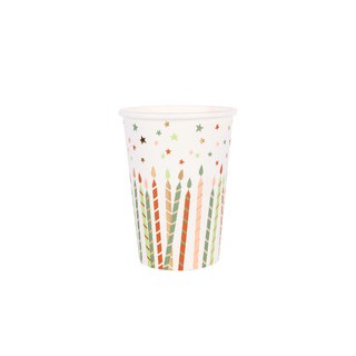 Gobelets anniversaire scintillant terracotta x10