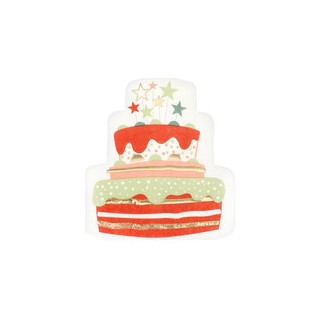 Serviettes anniversaire scintillant terracotta x10