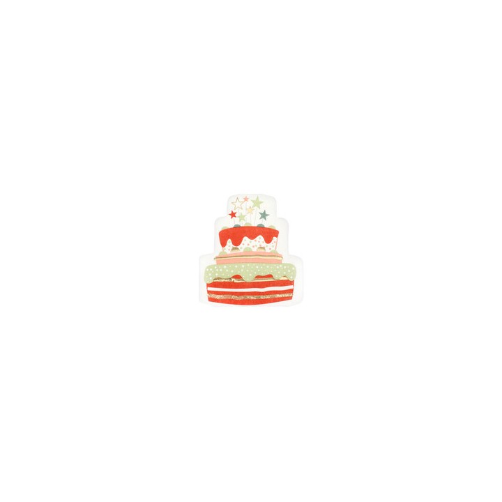 Serviettes anniversaire scintillant terracotta x10