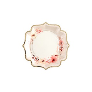 Assiettes amour floral x10