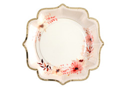 Assiettes amour floral x10