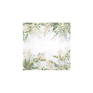 Serviettes feuillage vert x20