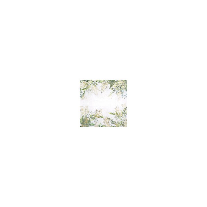 Serviettes feuillage vert x20