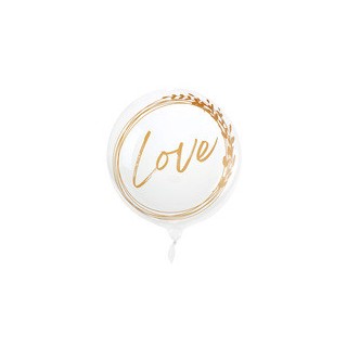 Ballon globe transparent love or